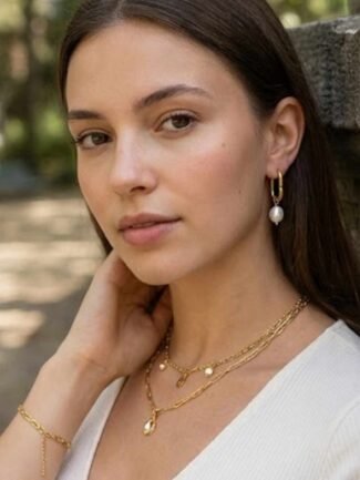 Luna Pearl Creolen Earrings