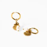 Oceana Pearl Creole Earrings