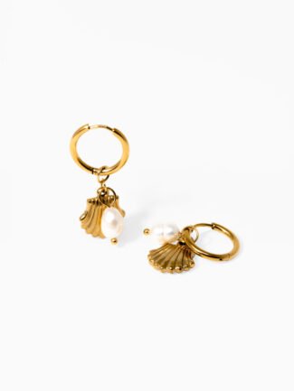 Oceana Pearl Creole Earrings