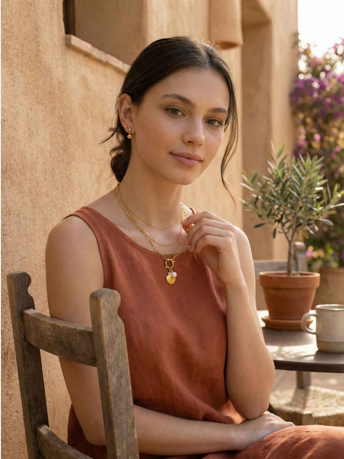 Seashell Charm Halskette